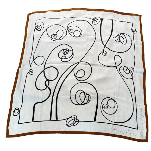 Louis Vuitton Chemin Faisant By Andree Putman Square 90 Scarf In White 100% Silk - Picture 1 of 15